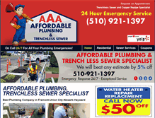 Tablet Screenshot of fremontplumber.com